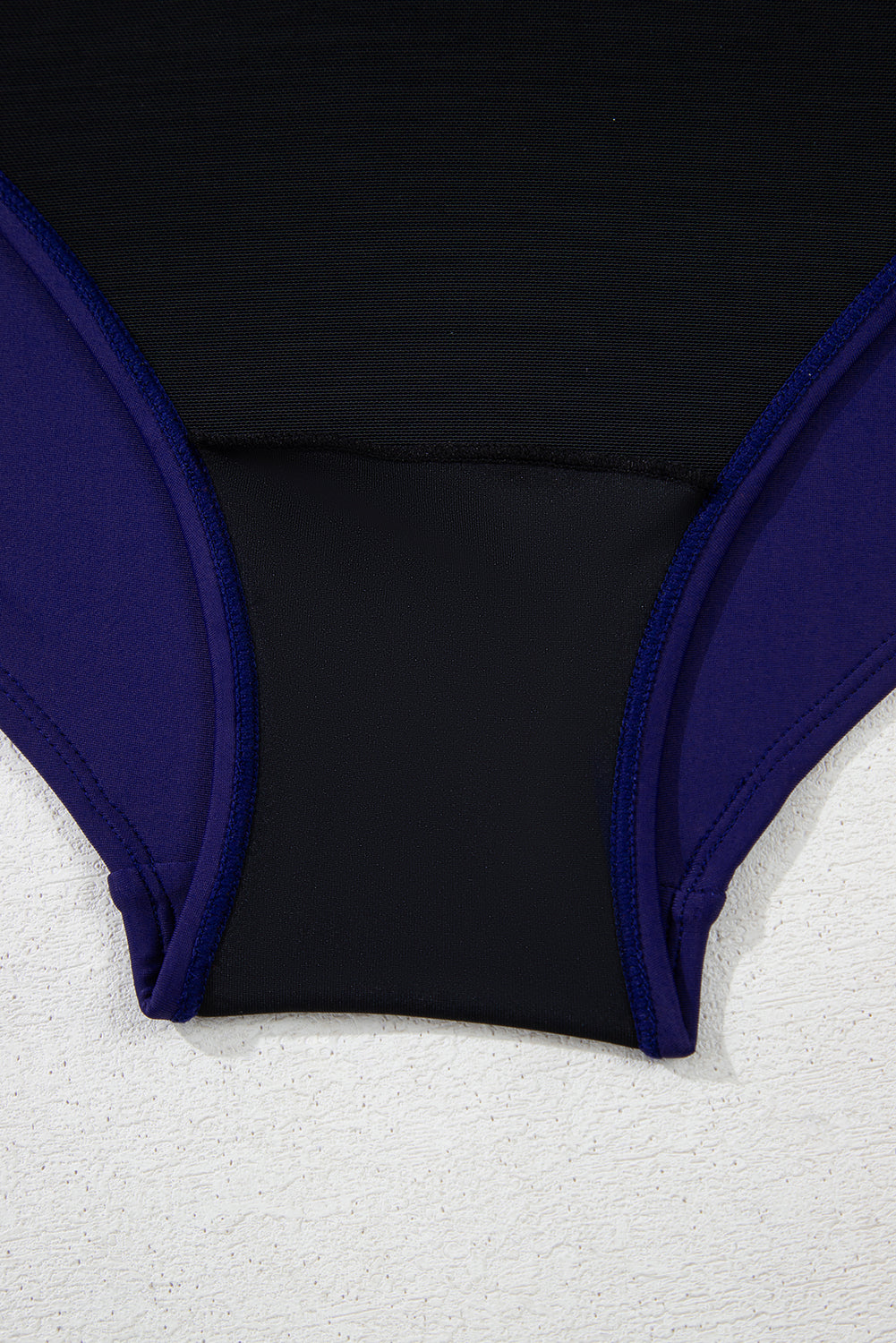 Navy Blue Embroidered Trim Wrap Tie Knot Plus Size High Waisted Bikini Set